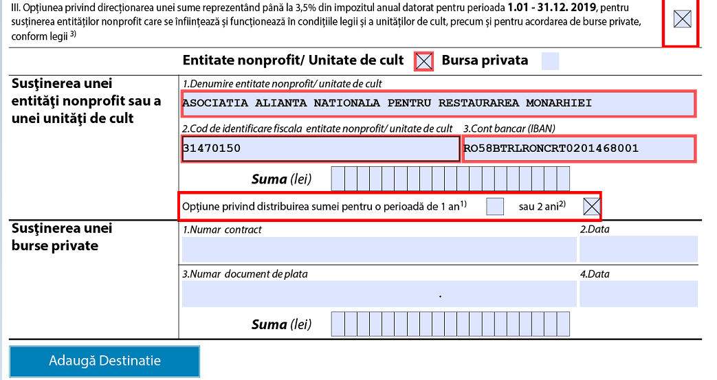 cum se completeaza formularul